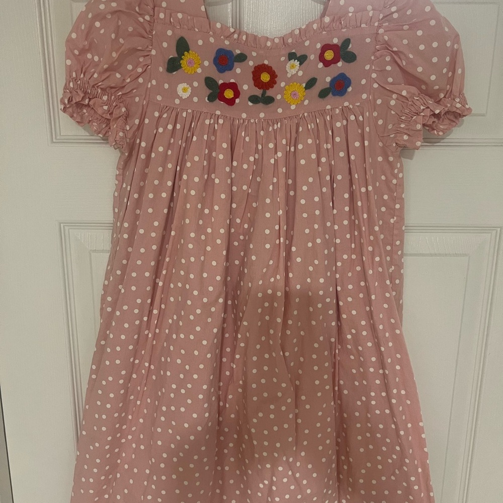 Mini Boden Pink Dress with Floral Details